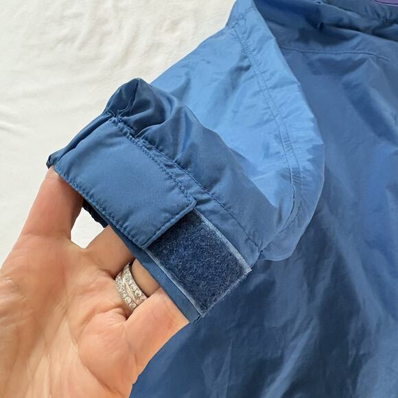 Vintage Eastern Mountain Sports Nylon Blue Rain Jacket Windbreaker Size Large - Picture 14 of 16